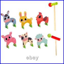 1 Set of Kids Croquet Game Wooden Lawn Games Christmas Favor Toys