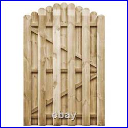 100cm wide Rounded Picket Garden Gates Impregnated Pinewood Wooden Entrance Door