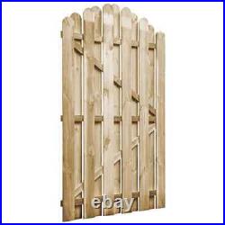100cm wide Rounded Picket Garden Gates Impregnated Pinewood Wooden Entrance Door