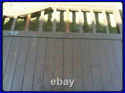 12ft 3.57m Double wooden driveway gates 56 1.67m high with hinges Used