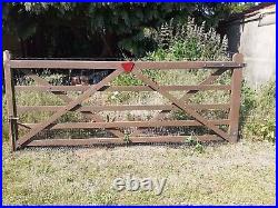 12ft TREATED WOODEN 5 BAR GATE