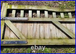 2 Long Heavy Wooden Timber Driveway Swing Gates Each Gate Just over 8 Foot Long