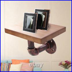 2 PCS Wall Mount Shelves Wooden Plant Stands Wall Mounted Shelves Storage