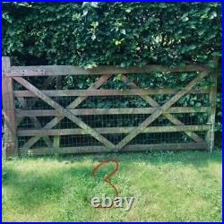 2 Sets of Wooden Farm Gates with Iron Latch and Hinges 211