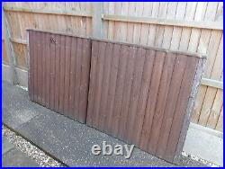 2 Wooden Gates. 45 x 42.5 x 2.5 Including Fittings. In Good Condition