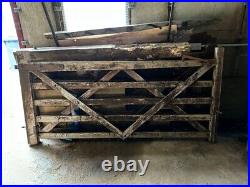 2x 8ft Sturdy Wooden Field Gates. For 5m total Clearance Wood Gate + Fence Posts