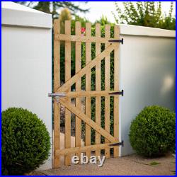 3/4/5/6ft Height Garden Picket Fence Gate Wooden Entrance Fencing with Fittings