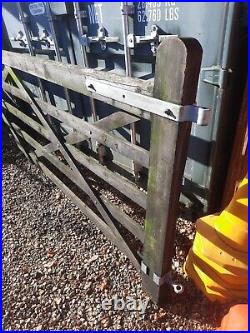 3.6M 5 Bar Wooden Gate Hinges and Latch. Salvage Reclaim VGC
