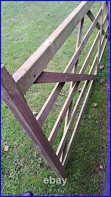 3 Metre wide 5 bar Somerset driveway field wooden gate