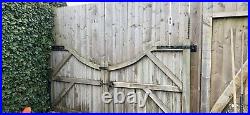 3m wide Wooden Driveway Gates, Double Gates, Ironmongery included