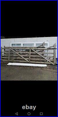 5 Bar Driveway Field Farm Wooden Timber Gate, 14ft OR 10.8ft