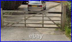 5 Bar Style Estate Farm Drive Driveway Timber Wood Wooden Curved Heel Gate