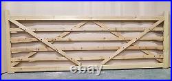 5-Bar Town Wooden Farm Field Gate 3660mm W x 1350mm H Tanalised Timber