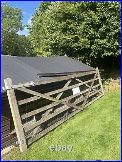 5 Bar Wooden Gate with Fence Posts, Latches And Fence Furniture