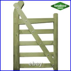 5 Bar Wooden Ranch Style Driveway Gates Pressure Treated Tanalised Green