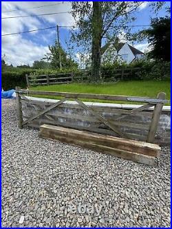 5 bar driveway field wooden gate with posts Used