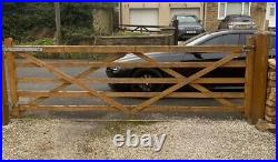 5 bar wooden gate, Farm Gate Paddock Field Garden Entrance 12' Foot Solid Heavy