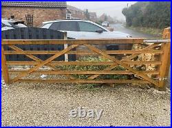 5 bar wooden gate, Farm Gate Paddock Field Garden Entrance 12' Foot Solid Heavy