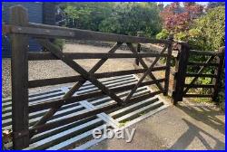 5 bar wooden gate and pedestrian gate