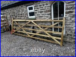 9 foot wooden field gate. Purchased new from Sam Turner, wrong size