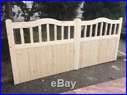 Arched top Wooden Double Entrance Cottage Style Driveway Gates