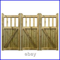 Bifold Entrance Gates TGV 3 Leaf Wooden Bifolding Driveway Gates