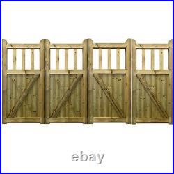 Bifold Entrance Gates TGV 4 Leaf Wooden Bifolding Driveway Gates