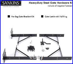 Black Gate Corner Brace Bracket Heavy Duty Kit for Wooden Fence & Shed Doors