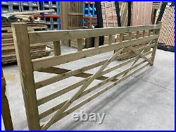 Boscastle Diamond Brace Planed Wooden Gates 3575mm W x 1.2 m H 4 rail CLEARANCE