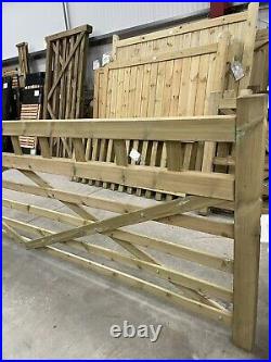 Boscastle Diamond Brace Planed Wooden Gates 3575mm W x 1.2 m H 4 rail CLEARANCE