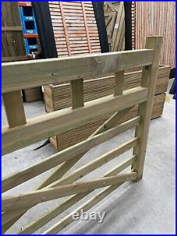 Boscastle Diamond Brace Planed Wooden Gates 3575mm W x 1.2 m H 4 rail CLEARANCE