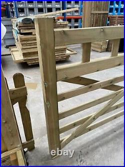 Boscastle Diamond Brace Planed Wooden Gates 3575mm W x 1.2 m H 4 rail CLEARANCE