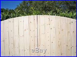 CUSTOM MADE'Arched Top' HEAVY DUTY Solid Boarded T/G Wooden Driveway Gates