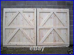 CUSTOM MADE'Flat Top' HEAVY DUTY Solid Boarded T/G Wooden Driveway Gates