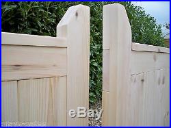 CUSTOM MADE'SUPREME' Heavy Duty Panelled Wooden Double Driveway Gates