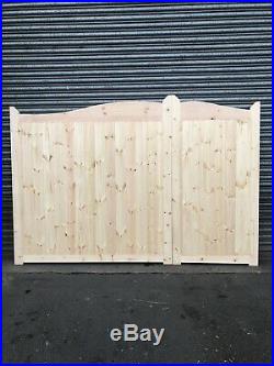 Cavandish Wooden 3/4 & 1/4 Driveway Gates For Antinas 2270mm Wide X 1800 High