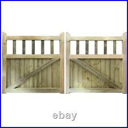 Cottage Driveway Gates, Wooden Entrance Gates Pair 3/4 1/4 Sized Handmade Gates