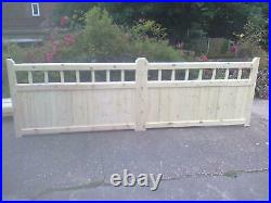 Cottage Style Drive Gates / Timber / Wooden / 50/50 Equal Split Gates
