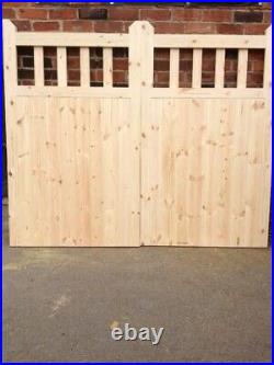Cottage Style Timber Driveway Gates Wooden 8ftx6ft Also Bespoke Sizes Available