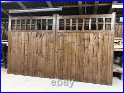 Cottage wooden driveway gates