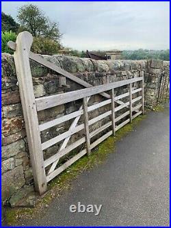 Curved heel wooden farm driveway gates by charlton