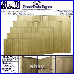 Custom Made 2 Measure Double Driveway Tongue & Groove Semi or Fully Framed Gates