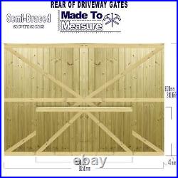 Custom Made 2 Measure Double Driveway Tongue & Groove Semi or Fully Framed Gates