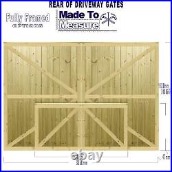 Custom Made 2 Measure Double Driveway Tongue & Groove Semi or Fully Framed Gates