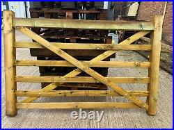 Diamond Brace Planed Wooden Field Gate 1.8 m W x 1.2 m H 6 rails CLEARANCE