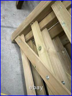 Diamond Brace Planed Wooden Field Gates 3.9 m W x 1.2 m H CLEARANCE