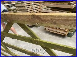 Diamond Brace Rough Sawn Wooden Field Gate 2.4 m W x 1.2 m H 5 rails CLEARANCE