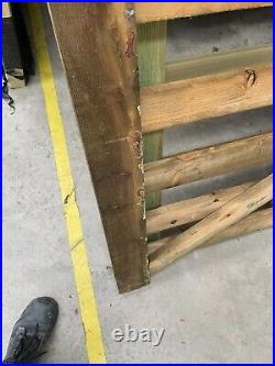 Diamond Brace Rough Sawn Wooden Field Gate 4.2m W x 1.5 m H 8 rails CLEARANCE