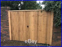 Double wooden driveway gates (PROPERLY BRACED & STAINED) To Fit Any Opening