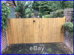 Double wooden driveway gates (PROPERLY BRACED & STAINED) To Fit Any Opening